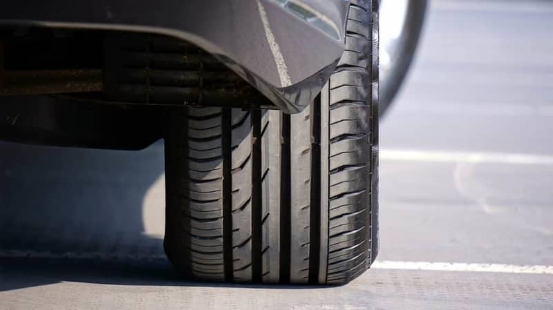 Car tire that appears new but may be defective